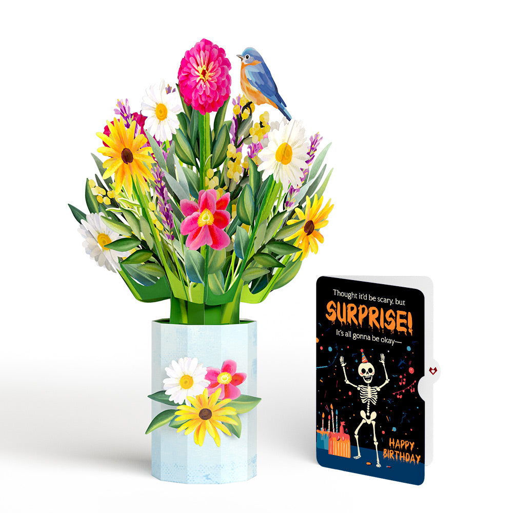 Black-Eyed Susan Birthday Bouquet and Surprise Skeleton Sentiment Set、mySite、solidvoid