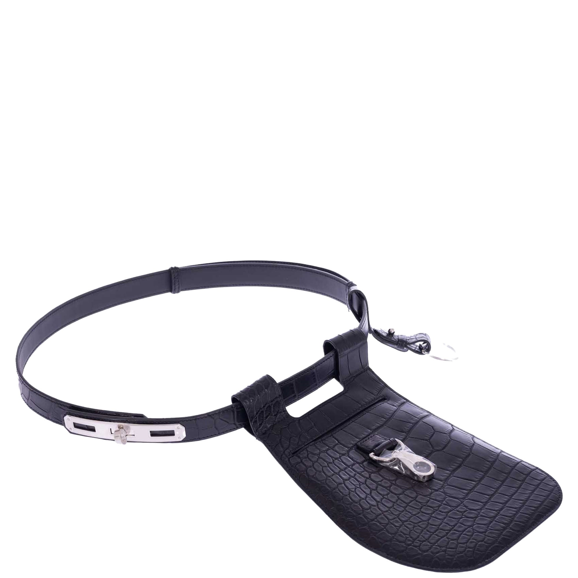 Hermès O'Kelly Move 24 Belt Black Alligator Palladium Hardware、mySite、garminoutage.com