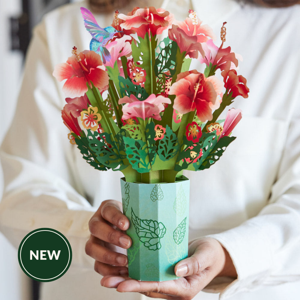 Thinking of You Hummingbird Suncatcher Card & Pop-Up Bouquet Bundle、mySite、solidvoid