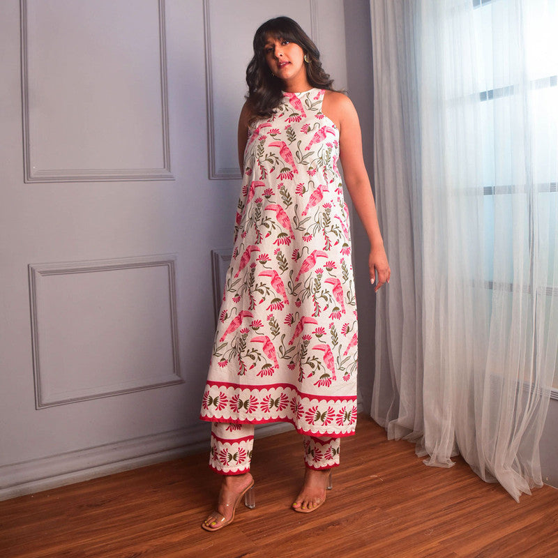 Cotton Kurta Set For Women | Block Print | Pink、mySite、camillekostekn