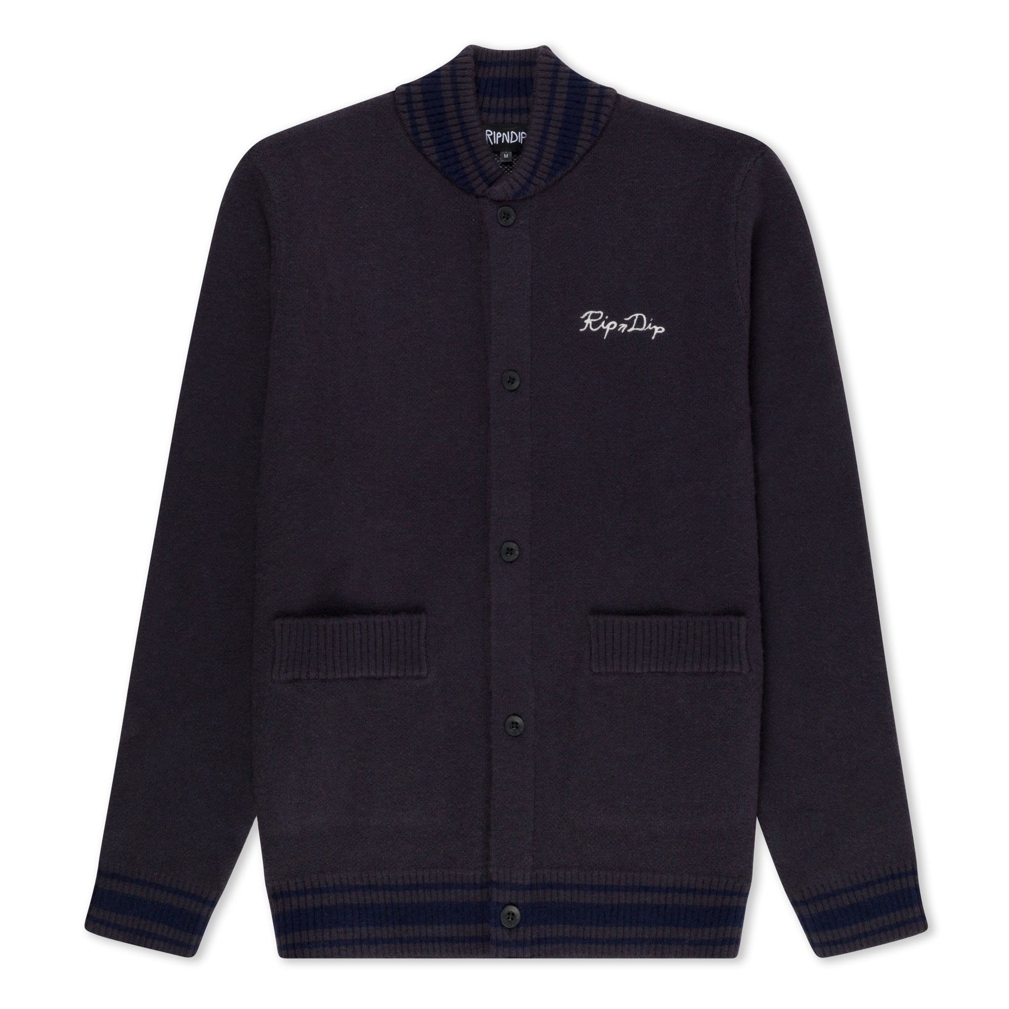  Big Head Knit Cardigan (Charcoal)、mySite、merchandisen