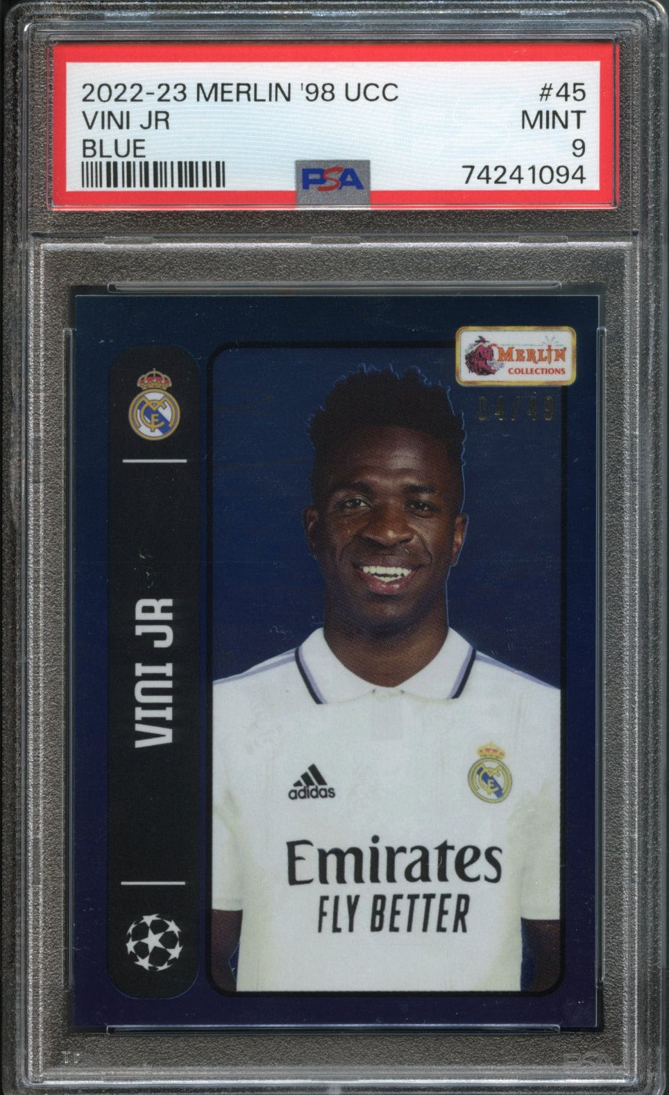 Vini JR #45 04/49 PSA 9 2022-23 Topps Merlin Hertiage 98、mySite、waistdrama