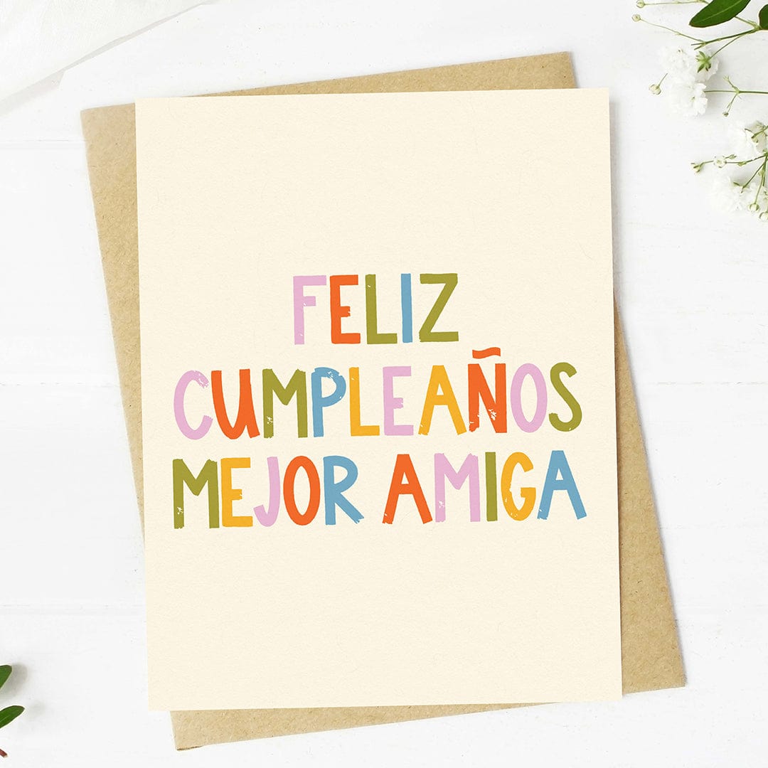  Feliz cumpleaños mejor amiga Spanish Birthday Card、mySite、elrpsem3k