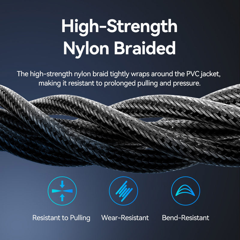 Vention Nylon Braided 3.5mm TRS Male to 6.35mm TS Male Audio Cable 1M Gray Aluminum Alloy Type、mySite、fannypackpong