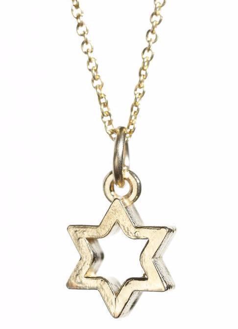 Gold Star of David Outline Necklace、mySite、topwebapps