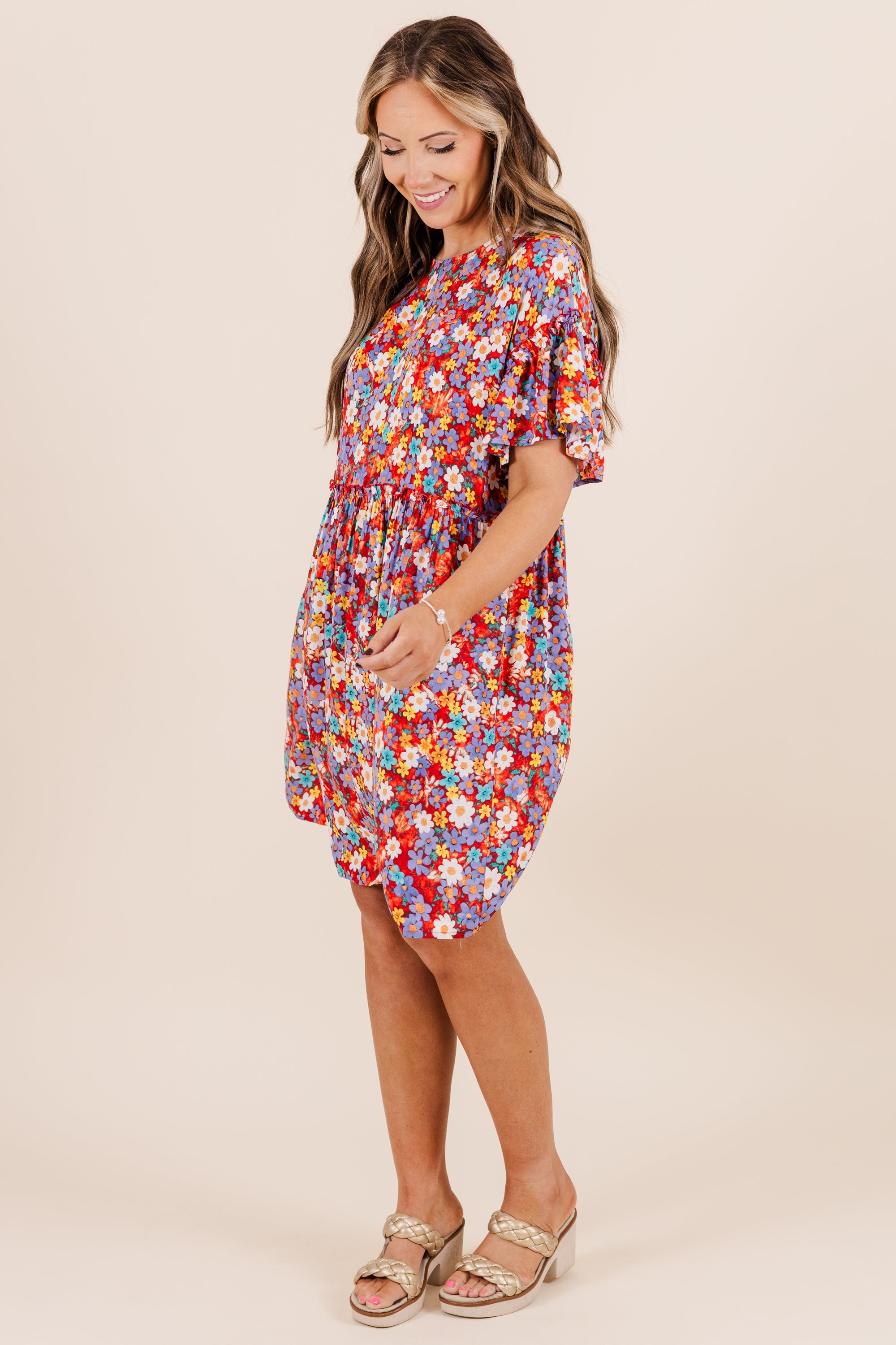  Fire Flower Babydoll Dress, Red、mySite、justintrudeaud