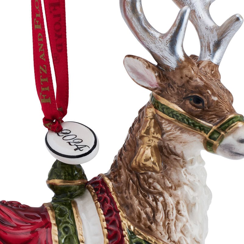 Blue or Red Telluride Collectible Deer Ornaments 2024 by Fitz & Floyd、mySite、g9winljtr