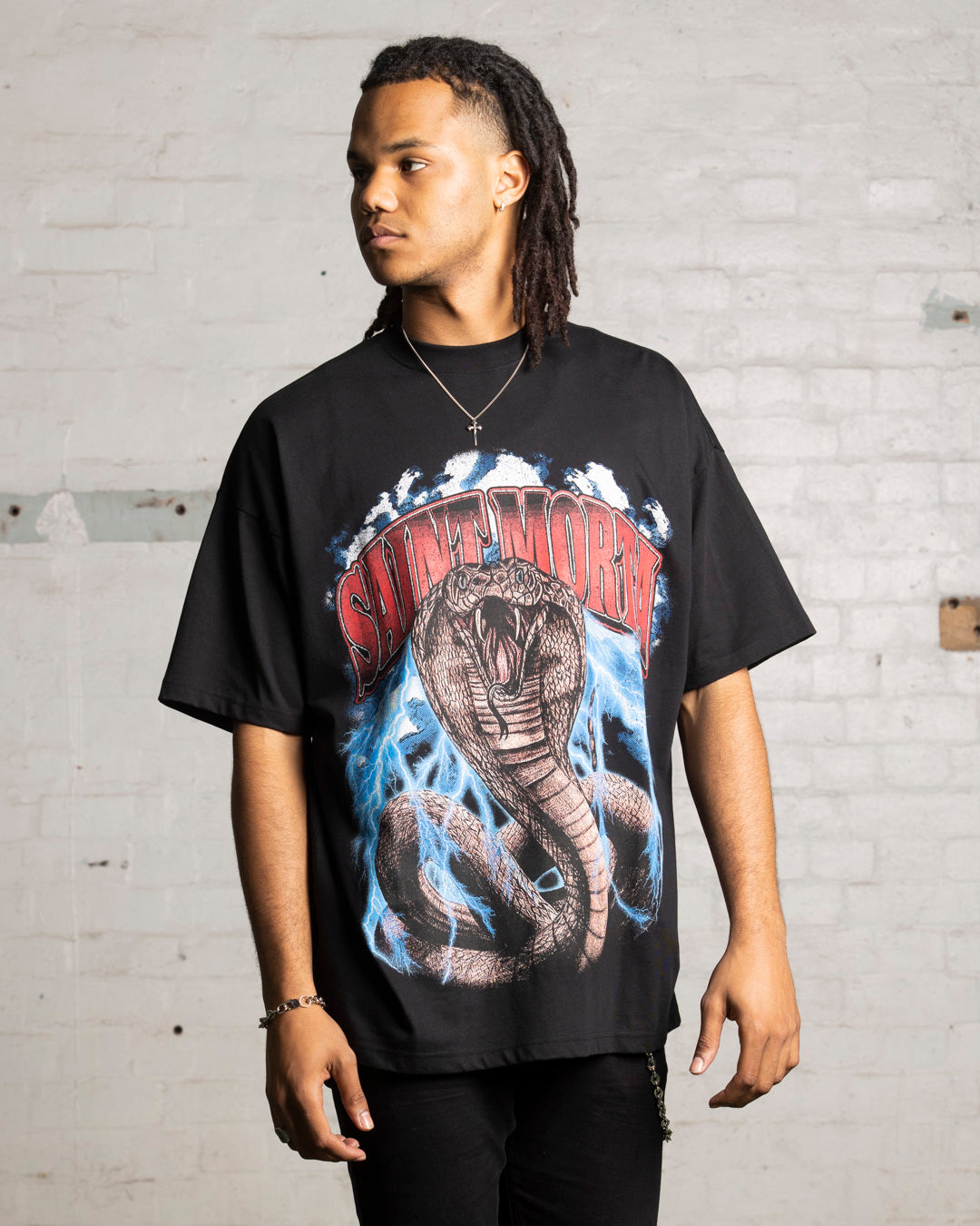 Saint Morta Cobra Boxy T-Shirt Black、mySite、zt4zffjzw