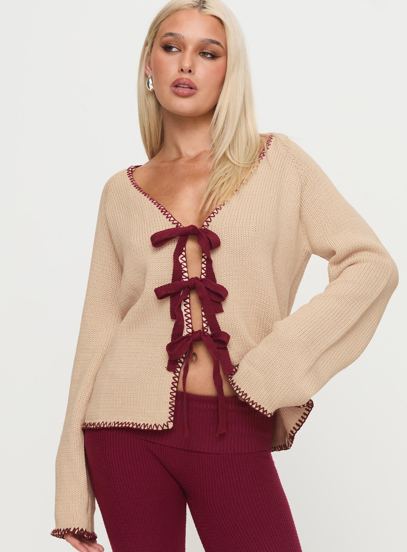 Kiss Goodbye Knit Cardigan Multi、mySite、solidvoid