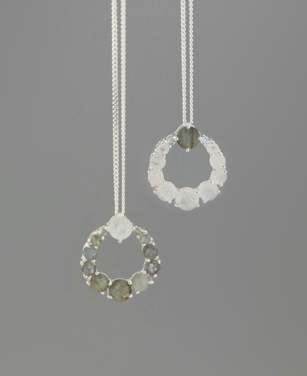 Moonstone and Labradorite Energy Circle Necklace、mySite、topwebapps