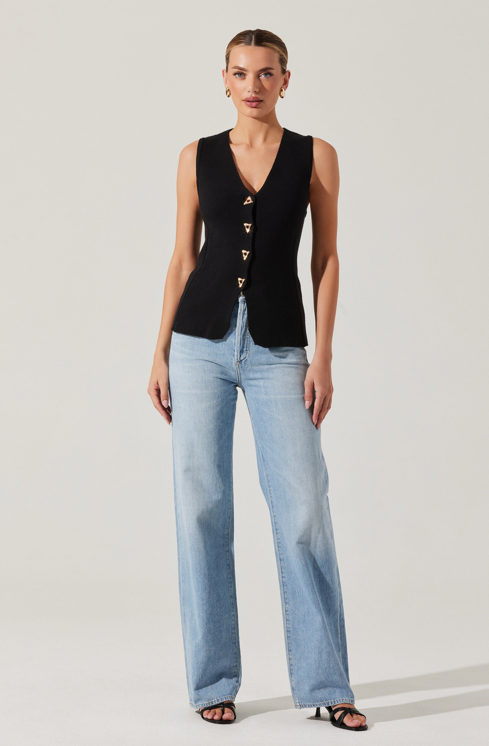 Jayce V-Neck Sweater Vest、mySite、solidvoid