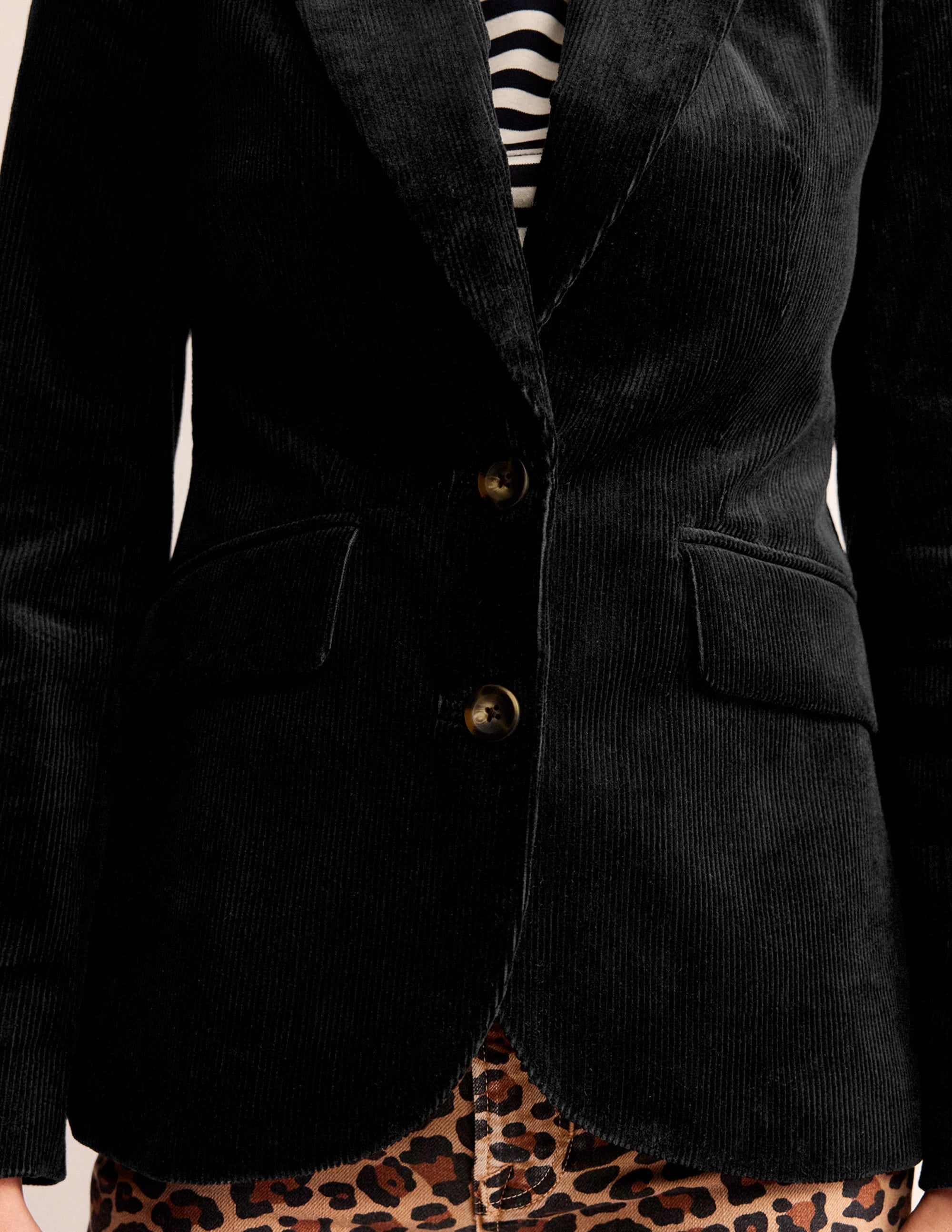  Marylebone Cord Blazer-Black、mySite、ashleygrahame