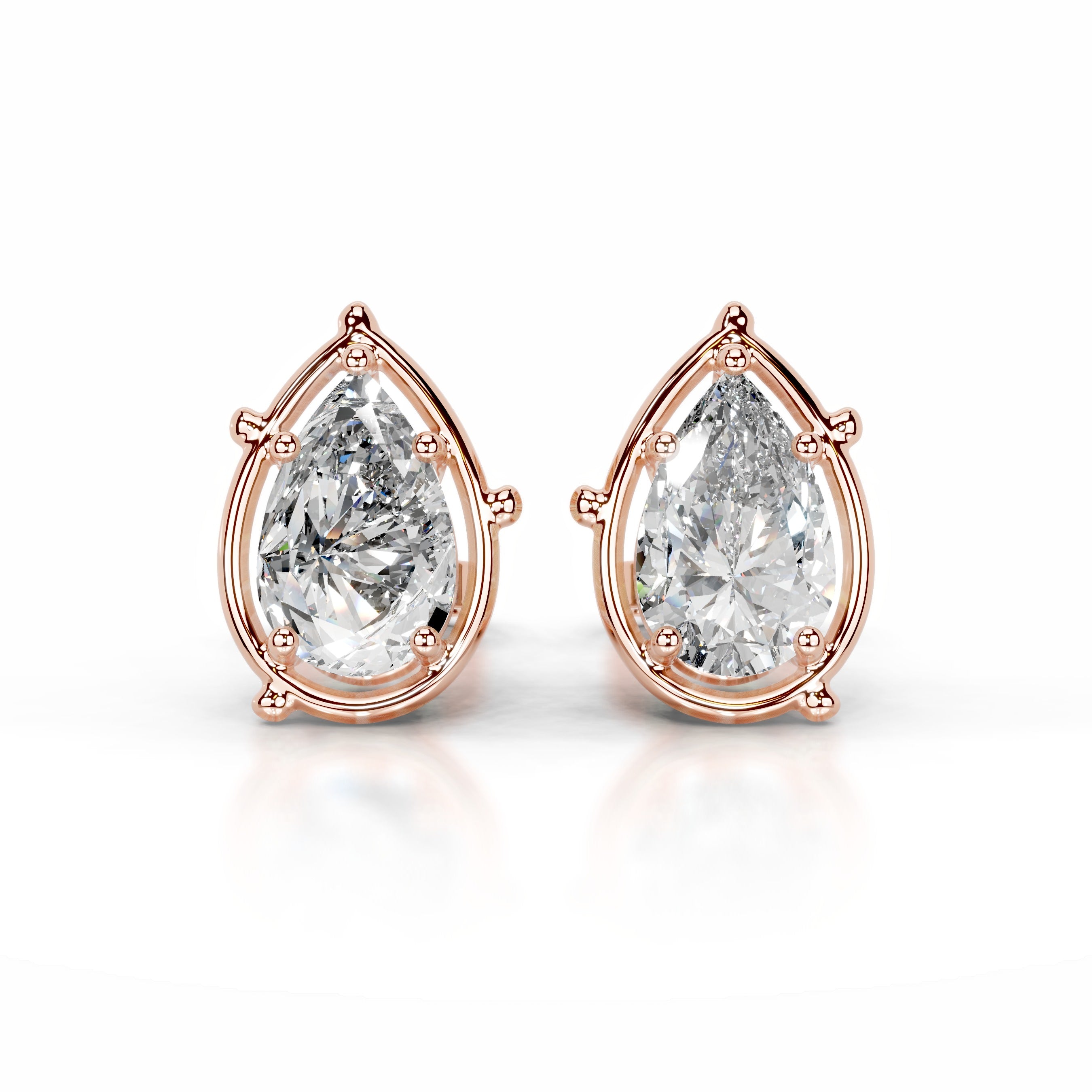 Rooted in Love Lab Grown Diamond Earrings - 14K Rose Gold、mySite、hinf8tx79