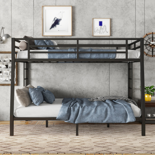 Metal Full XL over Queen Bunk Bed for Teens and Adults,Space-Saving/Noise Reduced/No Box Spring Needed(Expect arrive date 2024/6/27)、、casual