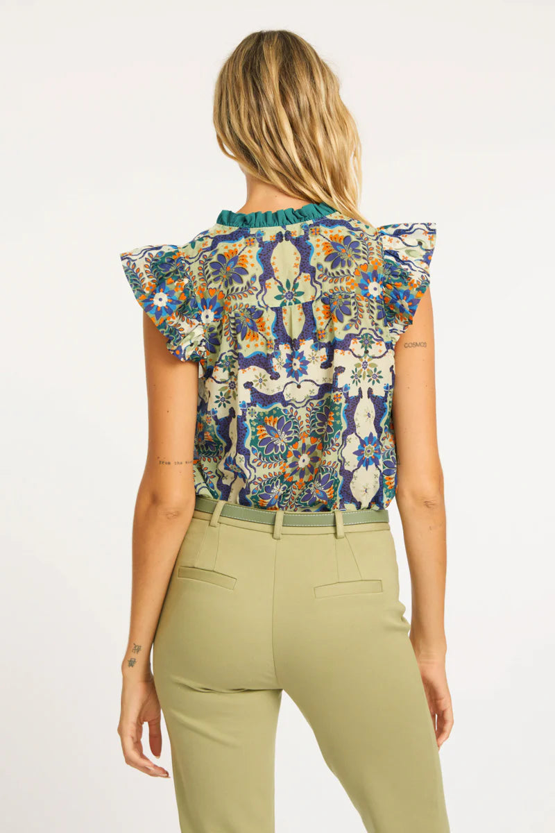 Caballero Filippa Wildcat Tapestry Top - Final Sale、mySite、noshort