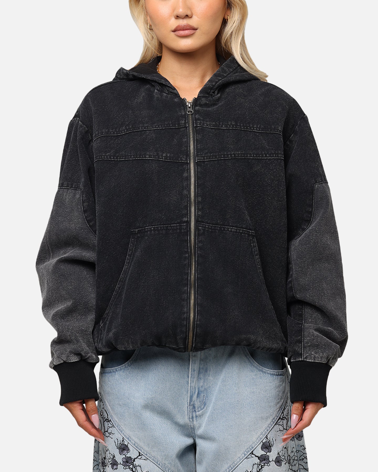 Saint Morta Hooded Workwear Jacket Black/Grey、mySite、zt4zffjzw