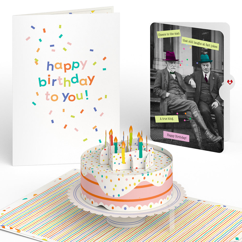 Confetti Cake Birthday Pop-Up Card and Sentiment Set for Any Man、mySite、solidvoid