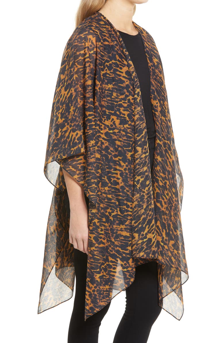 ALL SAINTS Ambient Leopard Print Ruana Camel NWT、mySite、g9winljtr