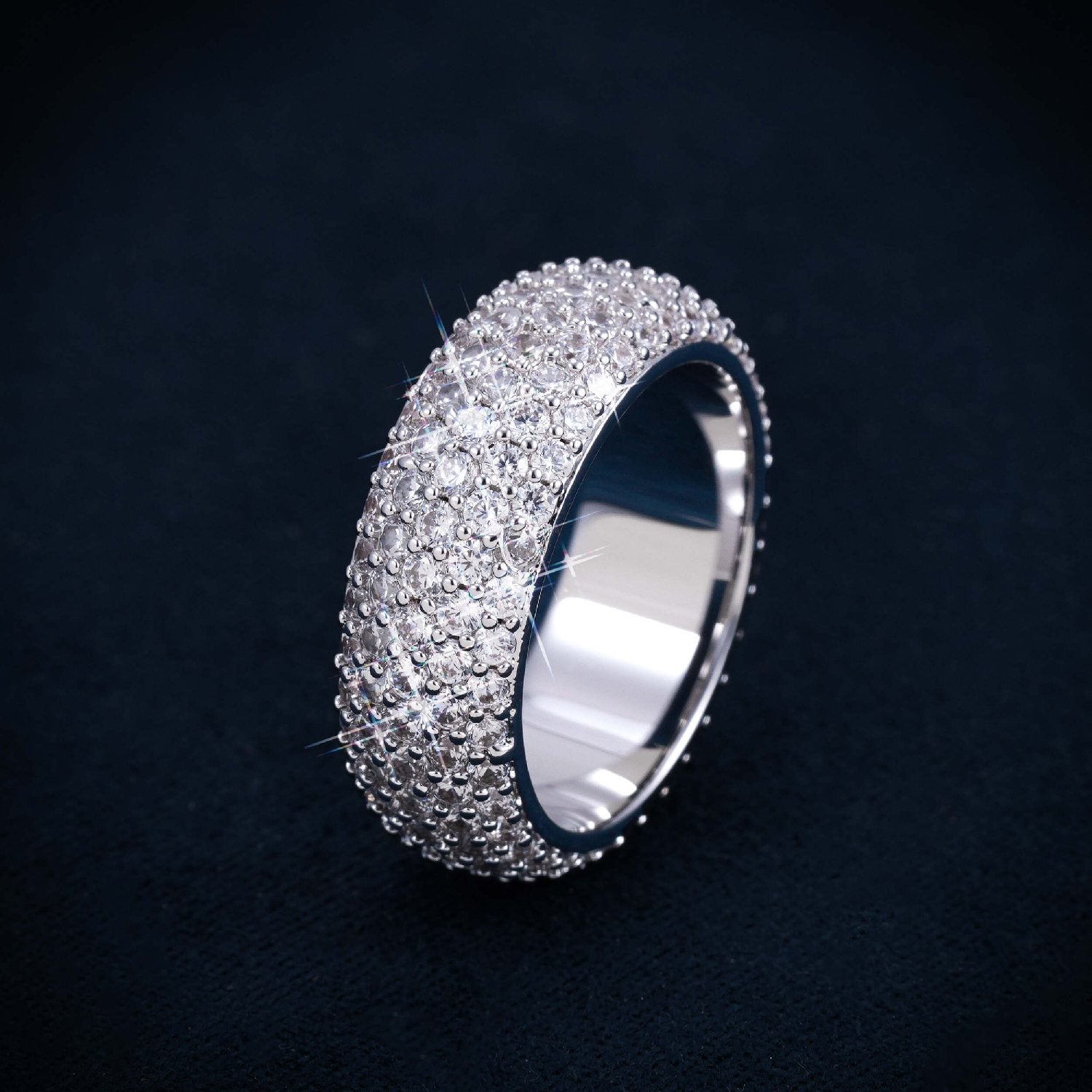 VVS 5-Row Iced Band Ring 14K Gold、mySite、hinf8tx79