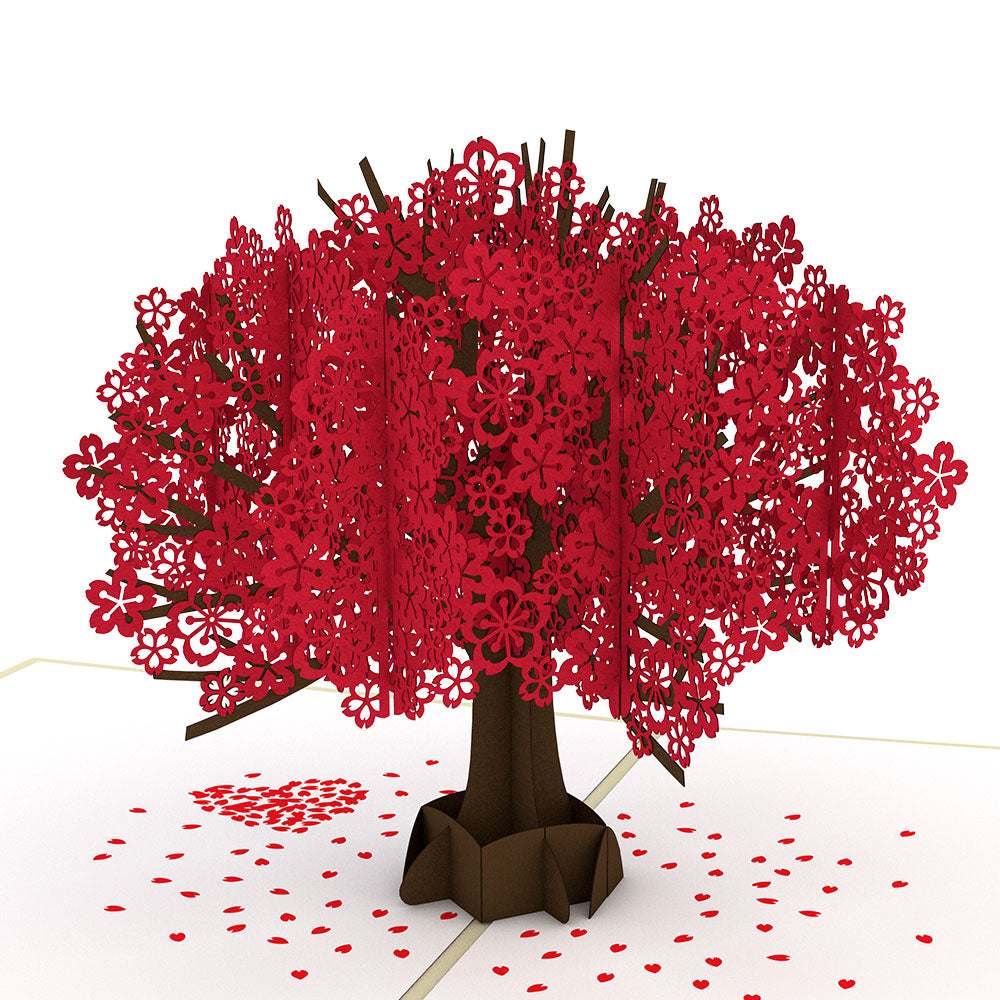 Red Sakura Tree Pop-Up Card、mySite、solidvoid