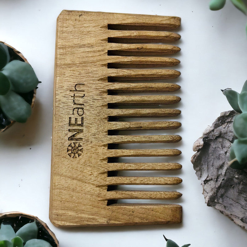 Neem Wooden Comb | Wide Tooth | Set of 2、mySite、camillekostekn