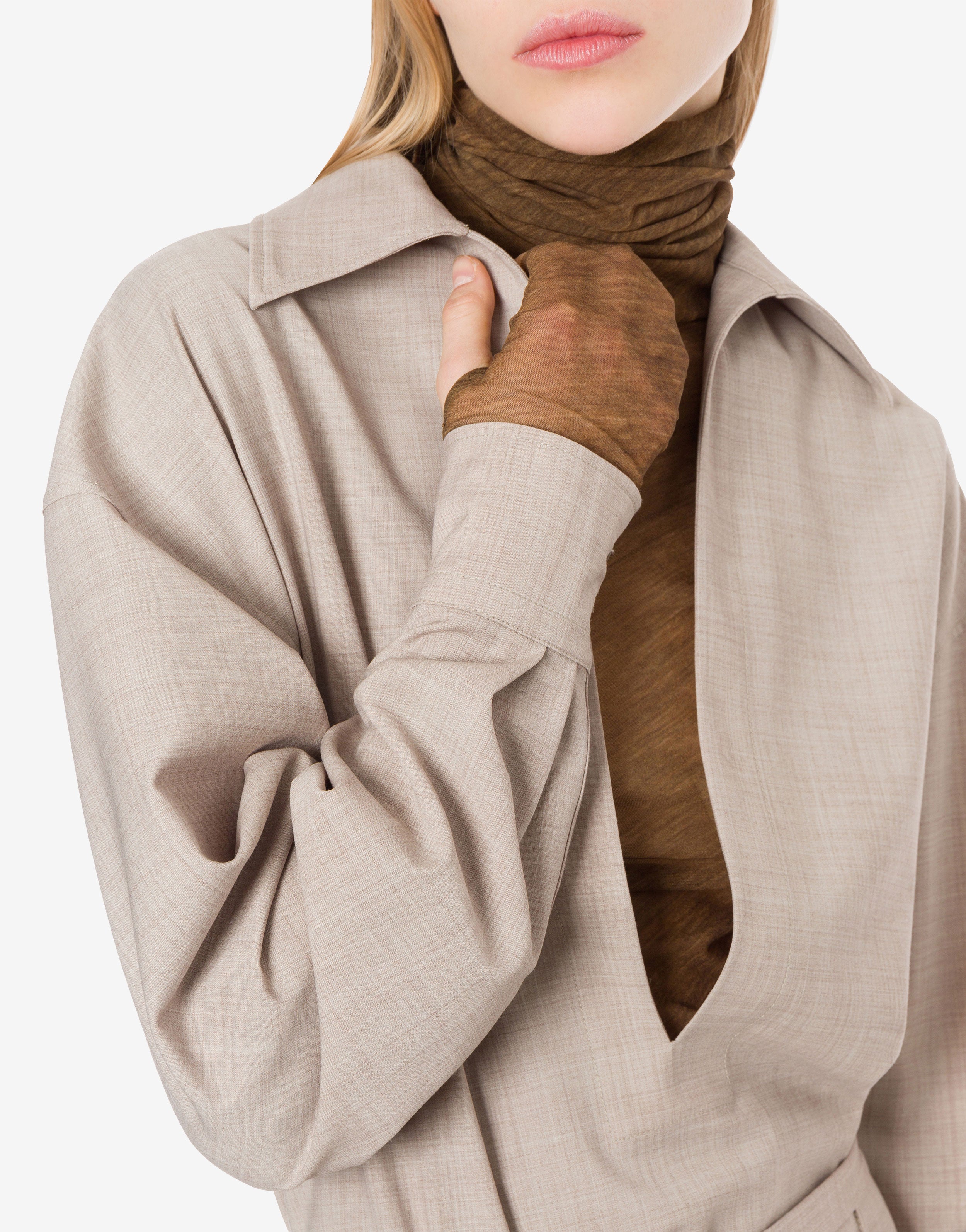 Blusa oversize in tropical wool、mySite、aoinhome