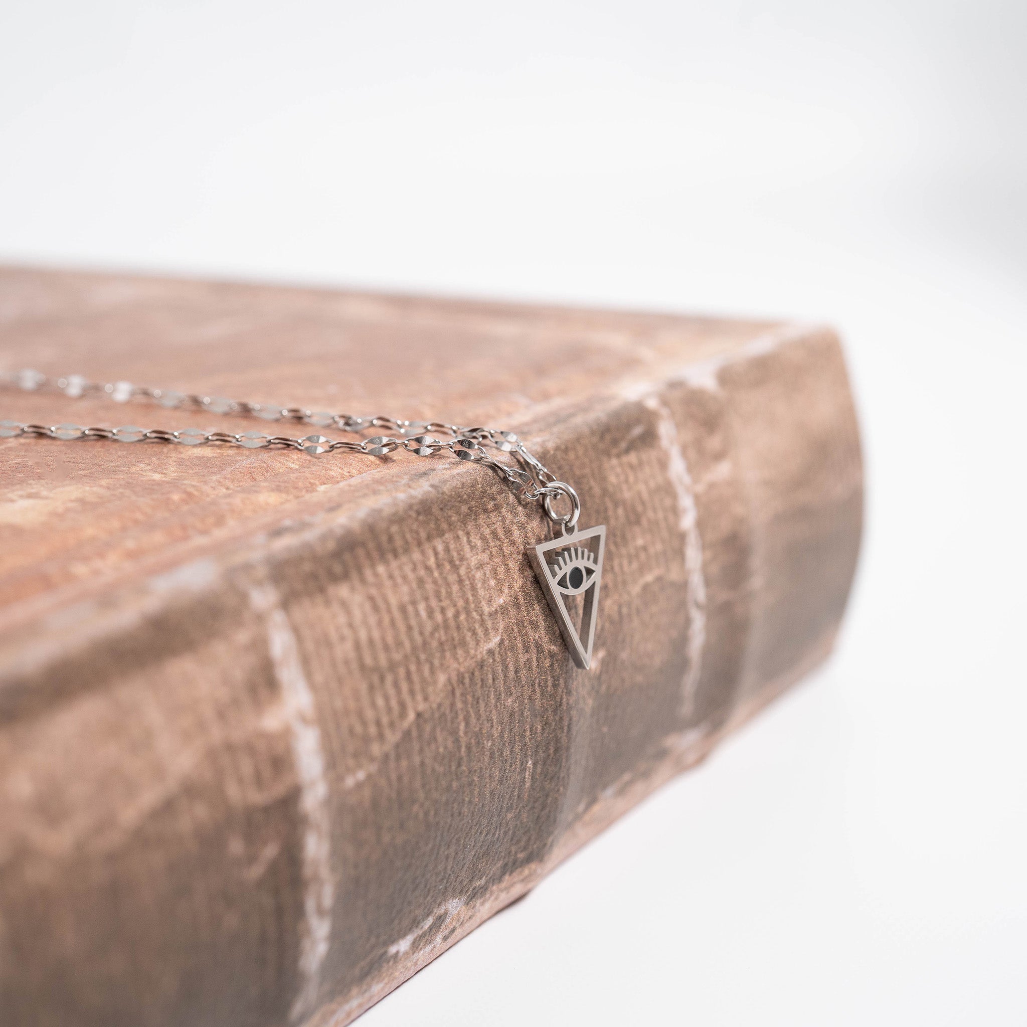 18K Gold PVD Stainless Steel Triangle Evil Eye Charm / PDL0027、mySite、dreamappss