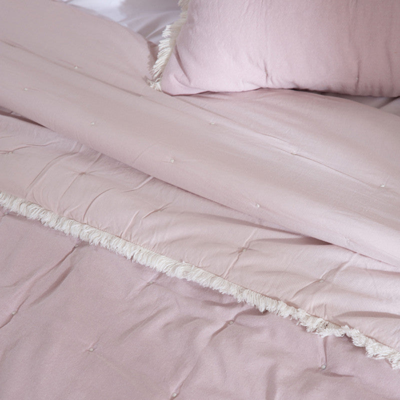 Cotton Bedspread with Pillow Covers | Lavender | Set of 3、mySite、camillekostekn