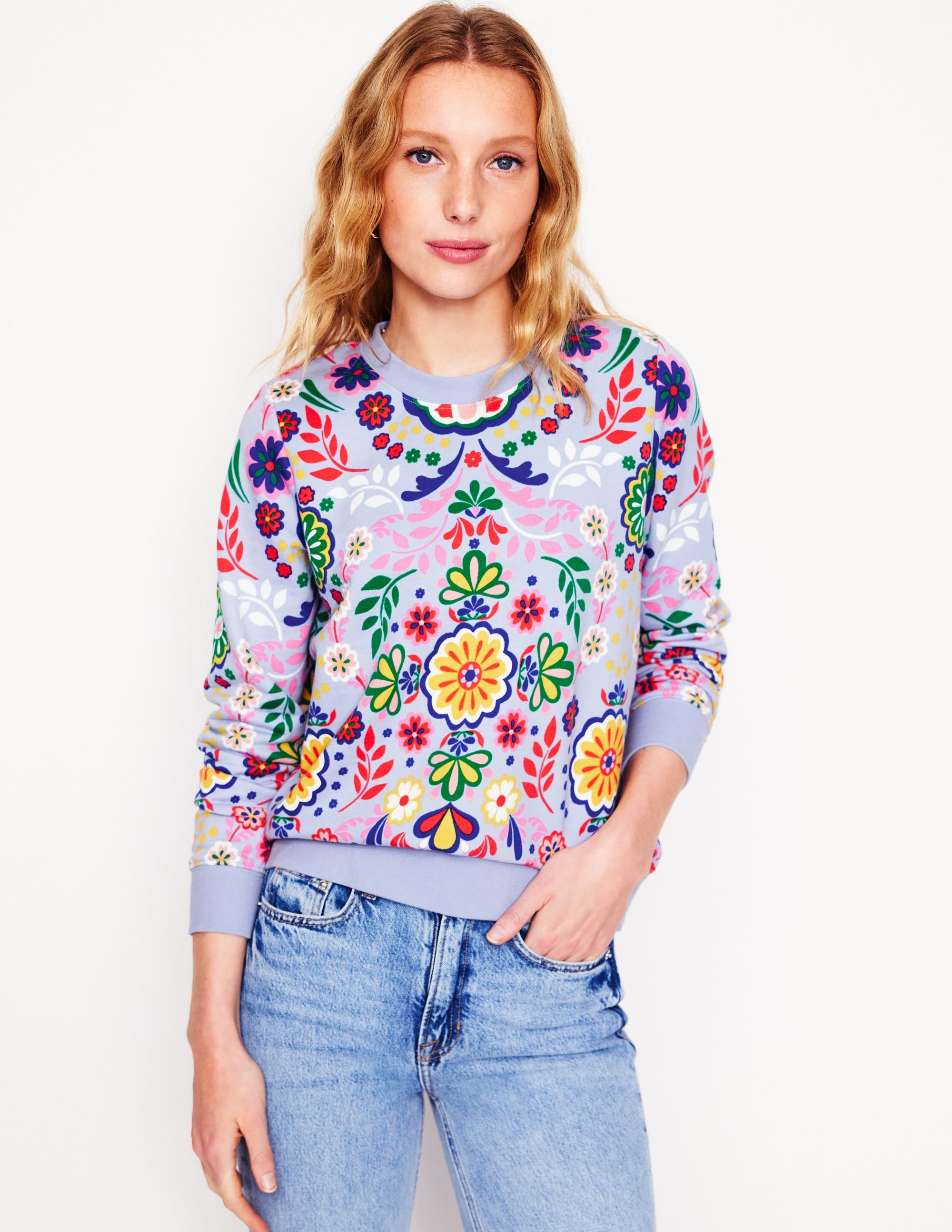  Hannah Printed Sweatshirt-Structured Meadow、mySite、ashleygrahame