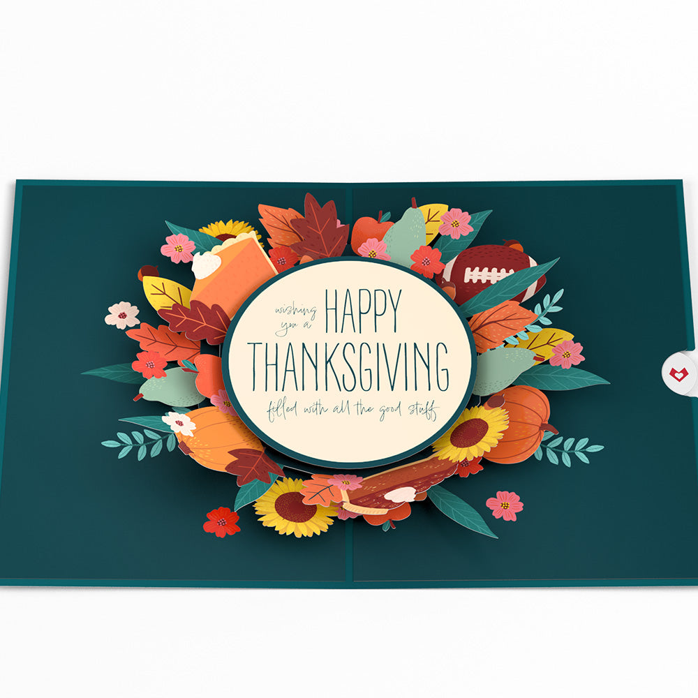 All the Good Stuff Thanksgiving Pop-Up Card、mySite、solidvoid