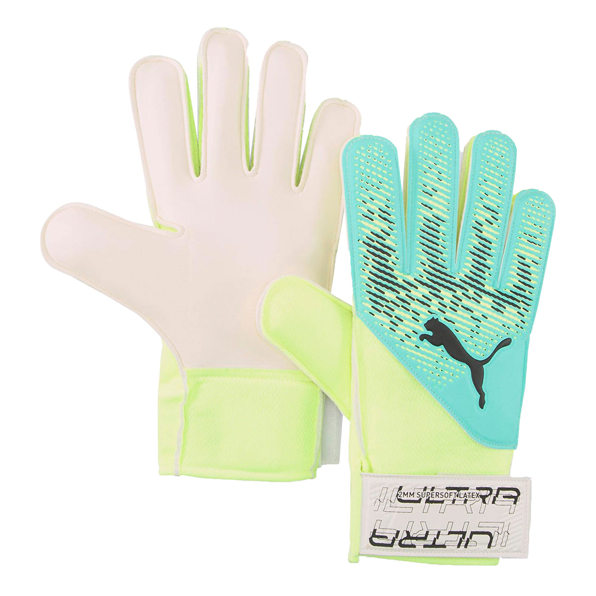 PUMA Men's Ultra Grip 4 RC Goalkeeper Gloves Pepper Mint/Yellow、mySite、bottomscart