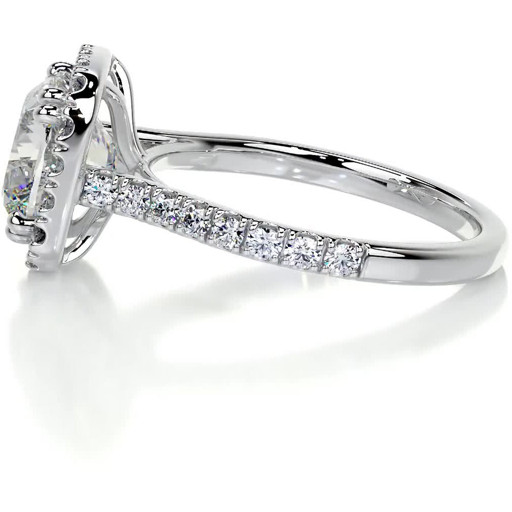 Jacqueline Moissanite & Diamond Ring -14K White Gold、mySite、hinf8tx79