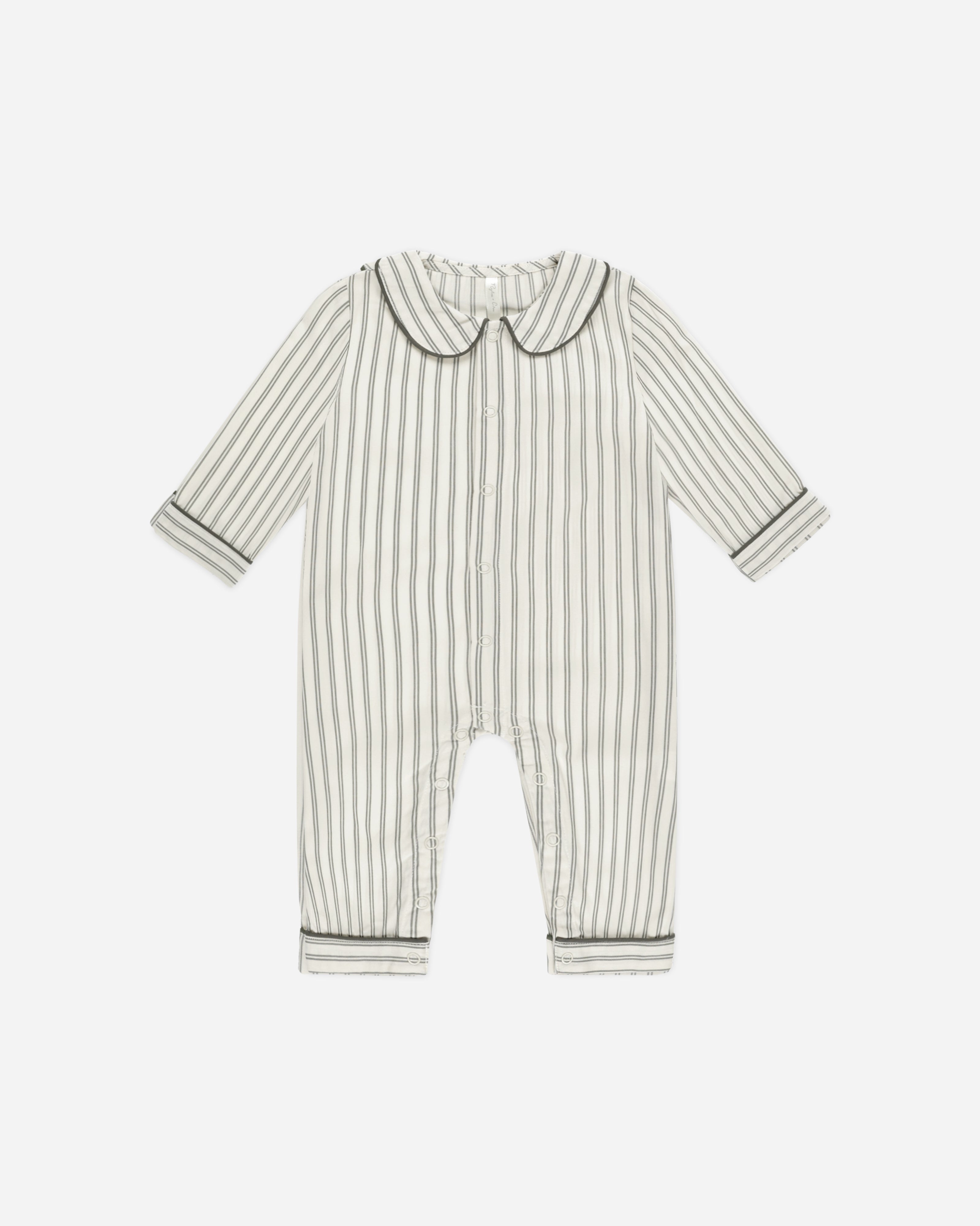  Baby Pajama Romper || Forest Pinstripe、mySite、layawaytickets