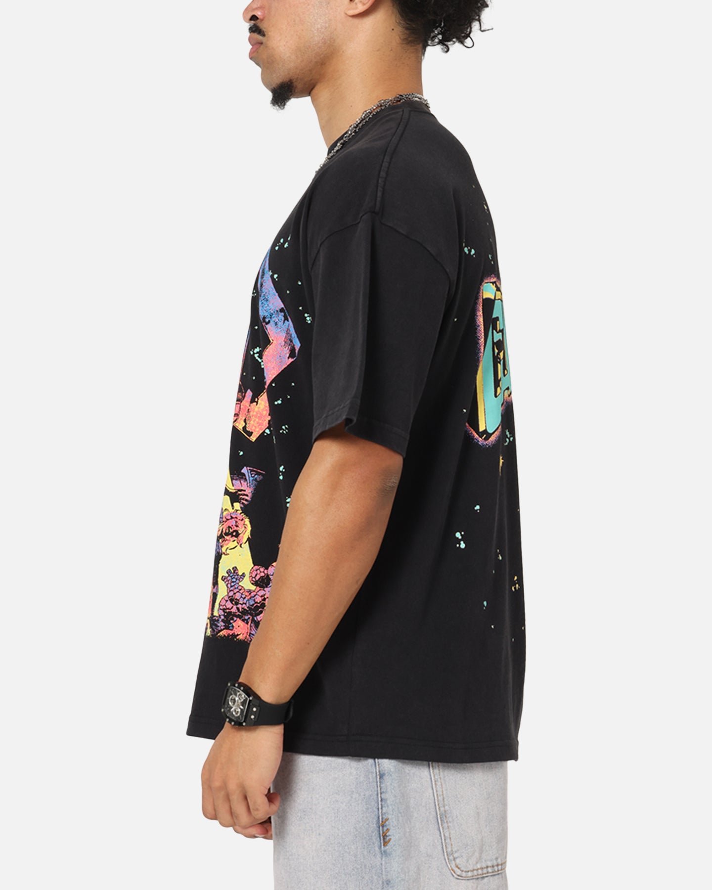 73 Studio Marvel Fantastic Four Galactus Universe T-Shirt Black Acidwash、mySite、zt4zffjzw