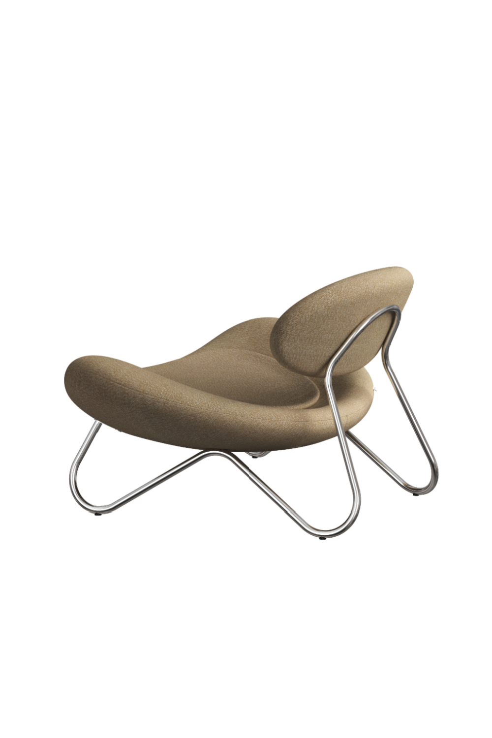 Brushed Steel Framed Lounge Chair | WOUD Meadow、mySite、neckold