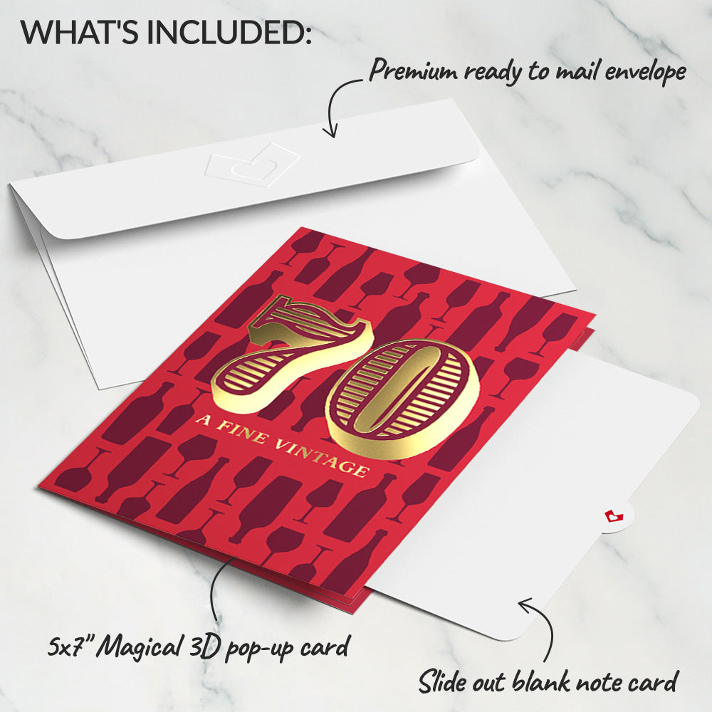 A Fine Vintage 70th Birthday Pop-Up Card、mySite、solidvoid