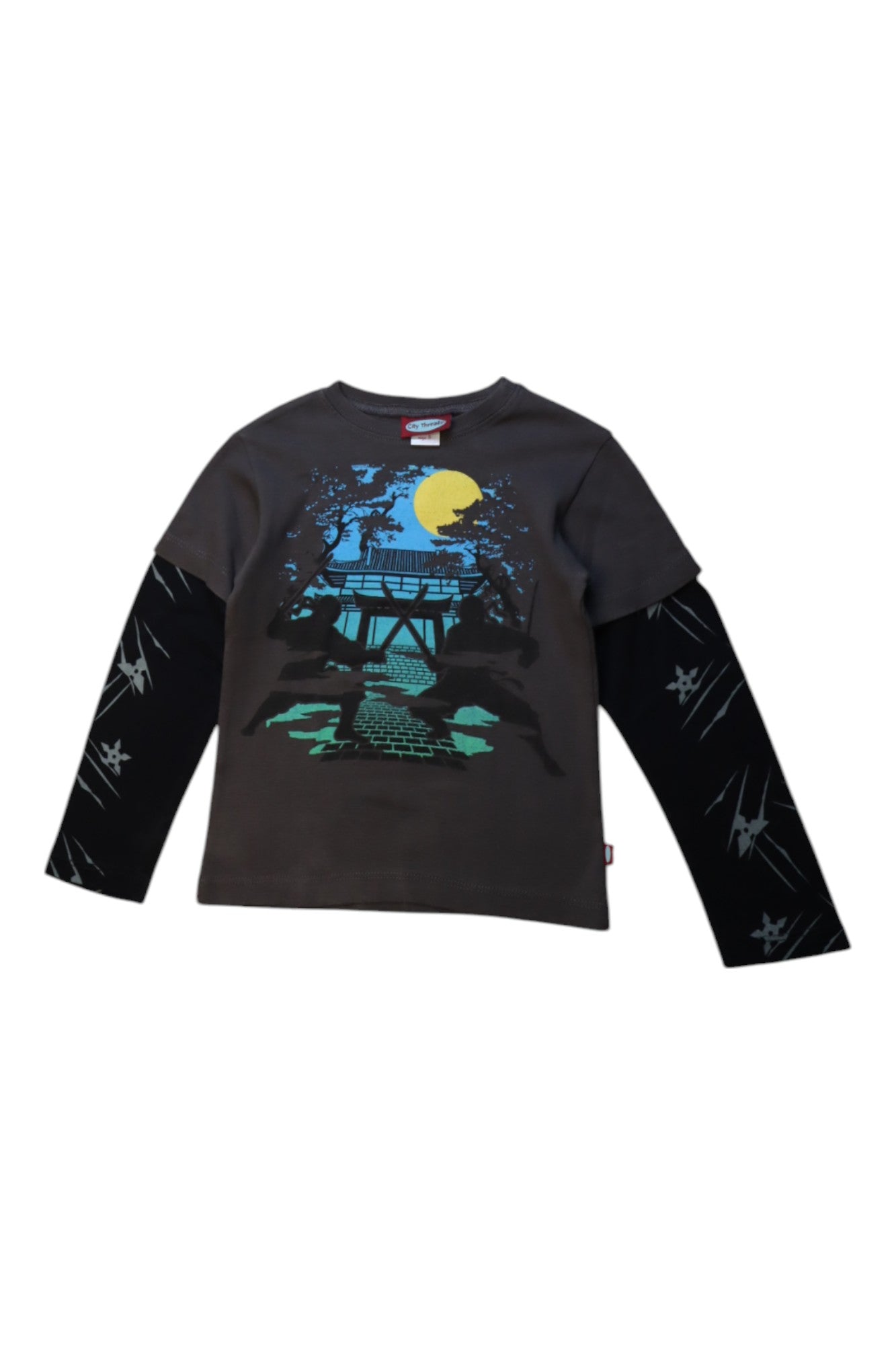 City Threads Graphic Long Sleeve T-Shirt - Size 5T、mySite、g9winljtr