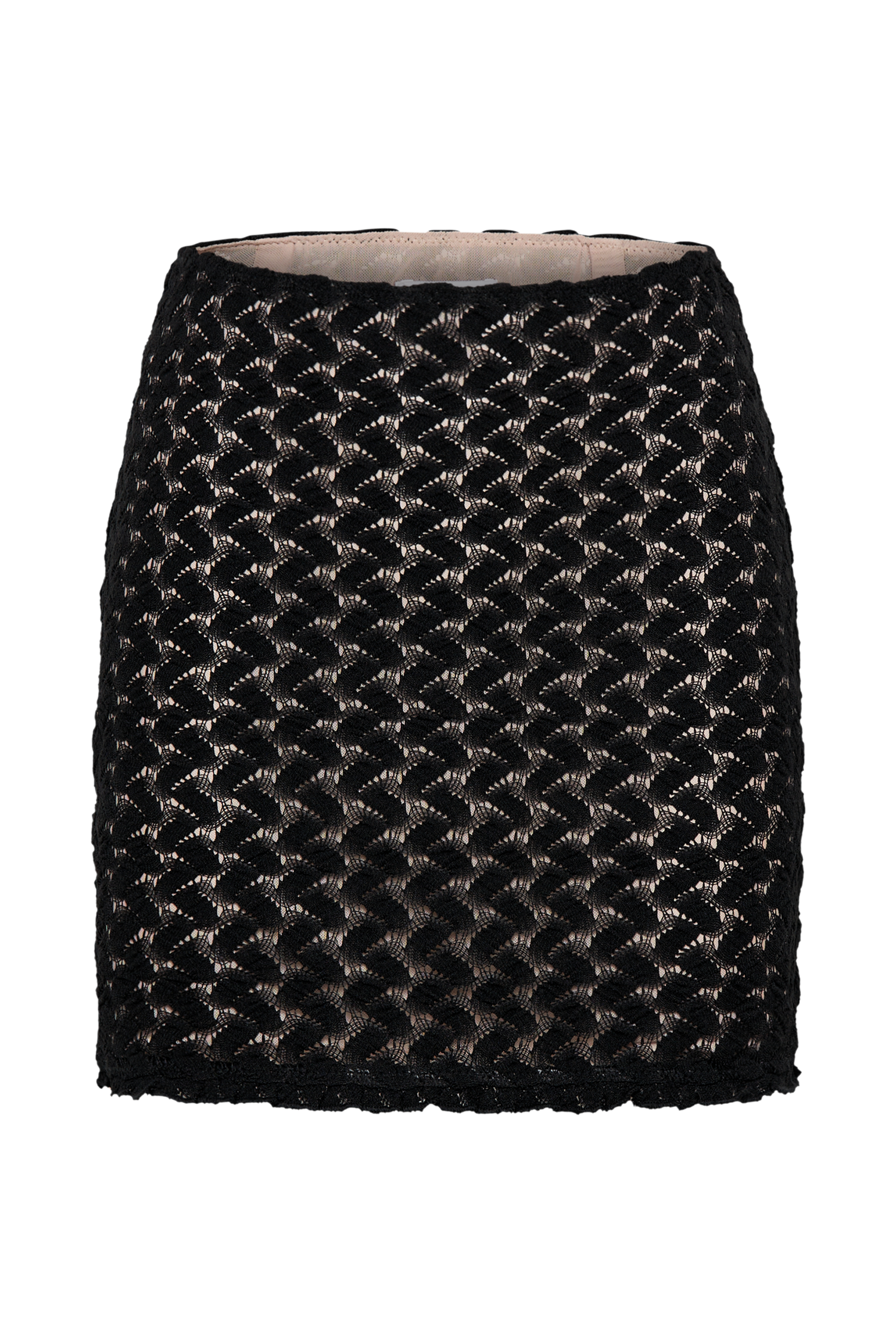 Morgan Mesh And Lace Mini Skirt - Black、mySite、solidvoid