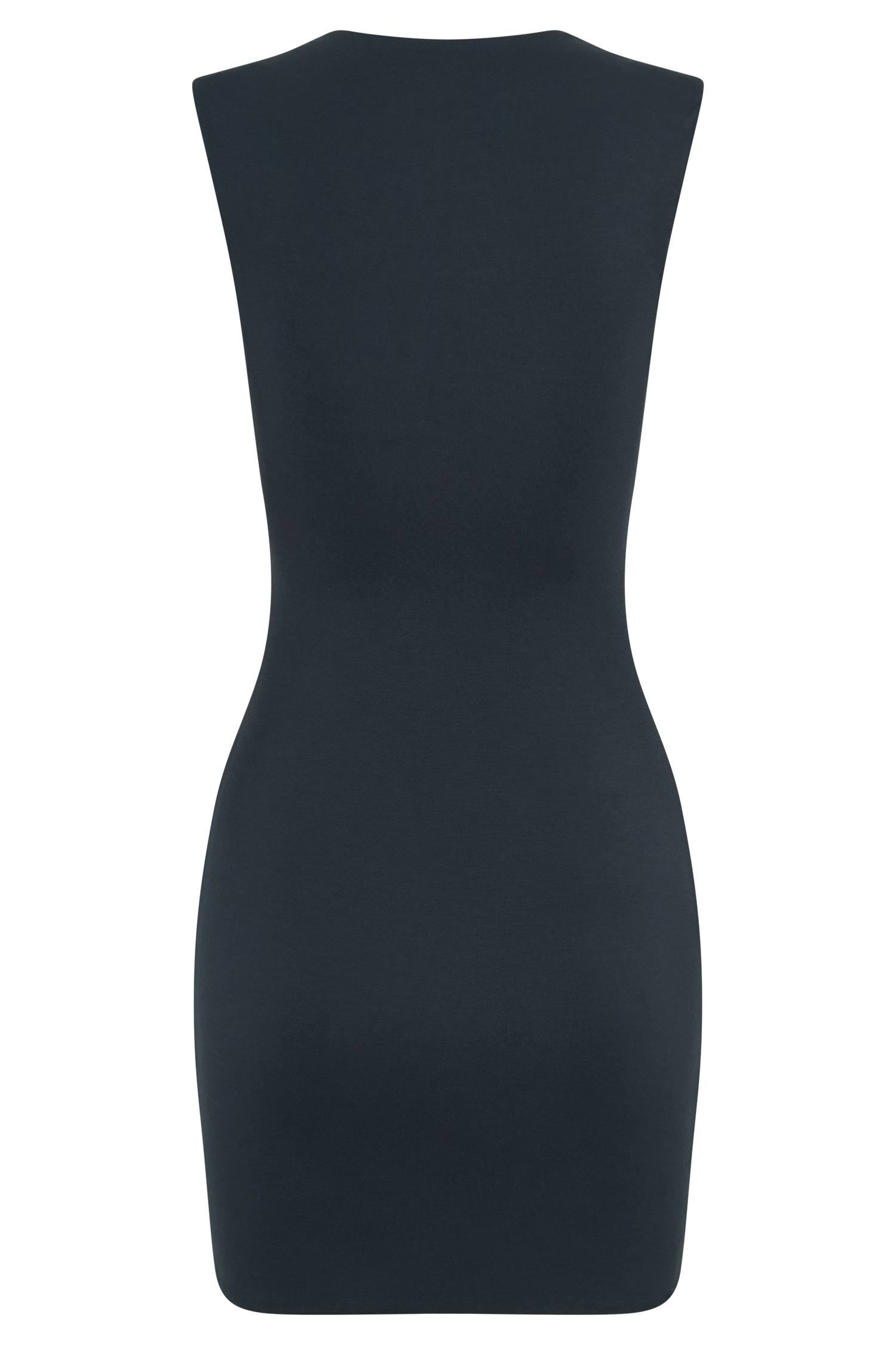 Tatianna Lace Trim Modal Mini Dress - Black、mySite、solidvoid