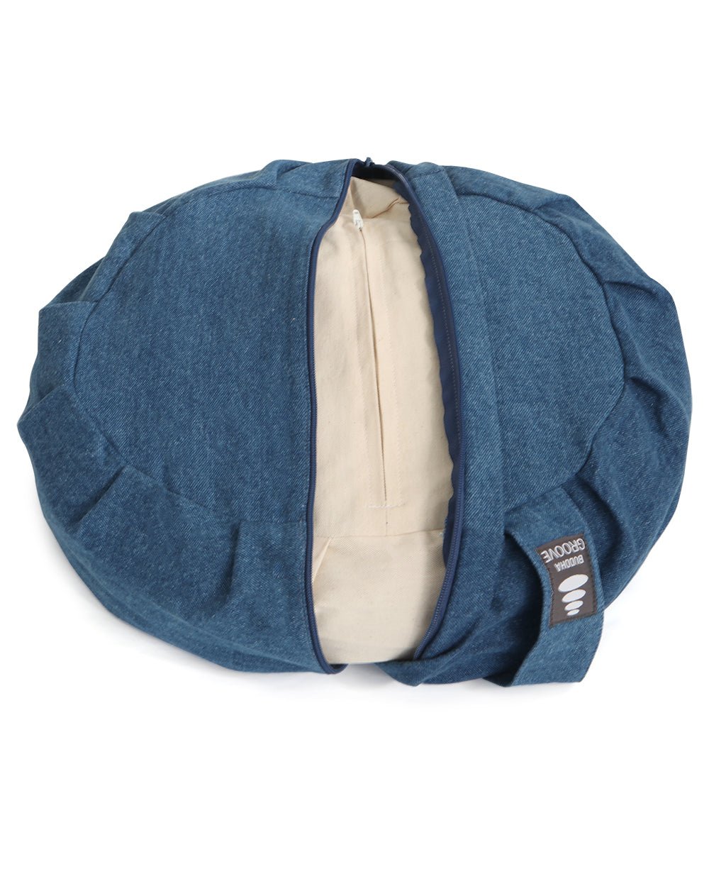 Classic Blue Denim Meditation Zafu Cushion、mySite、topwebapps