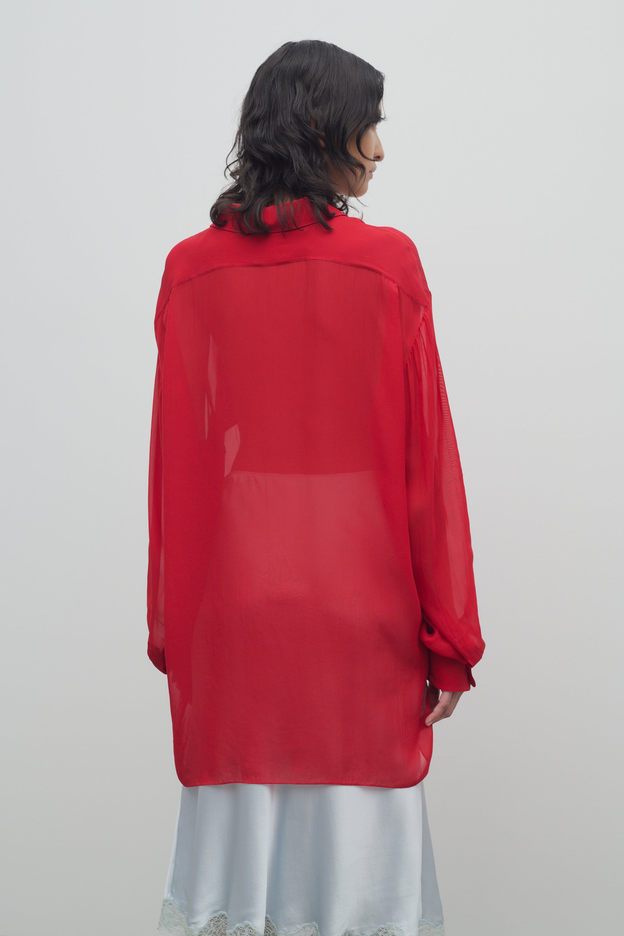 Nesson Shirt in Cupro、mySite、aoinhome