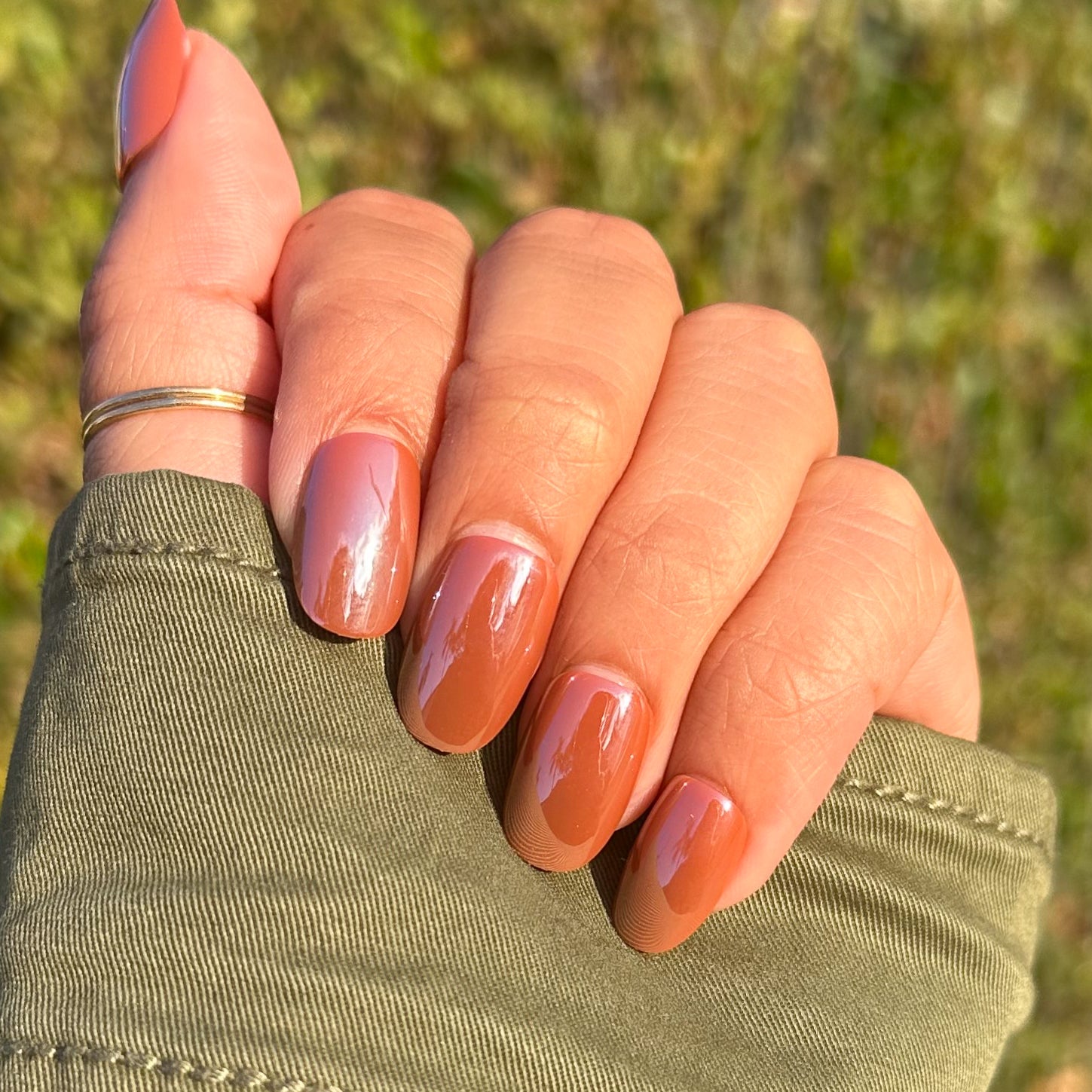 Cocoa Chrome - Press-On | Short | Round、mySite、solidvoid