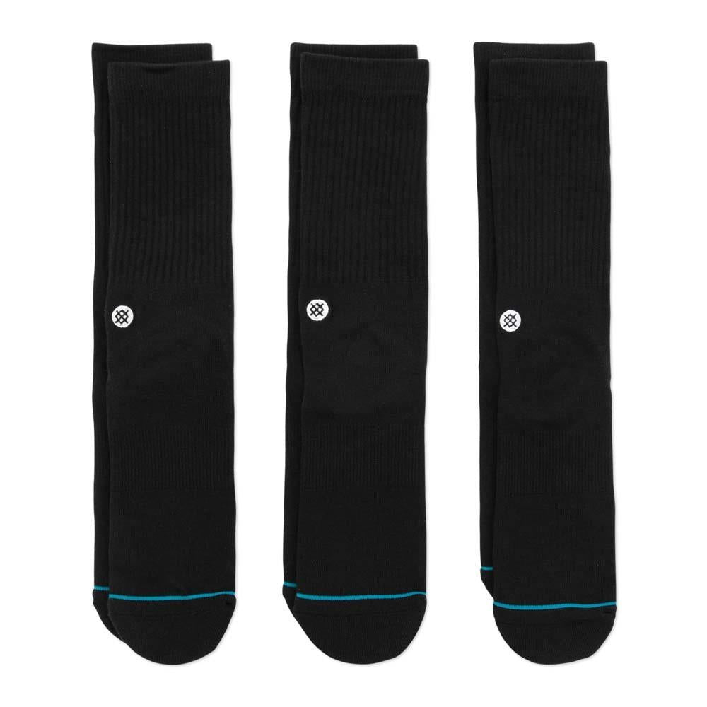  Stance Icon Socks 3 Pack - Black/ Large、mySite、merchandisen
