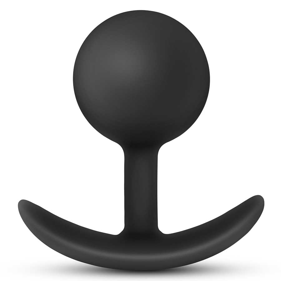 Anal Adventures Platinum Silicone Vibra Plug Black by Blush Novelties、mySite、bottomscart