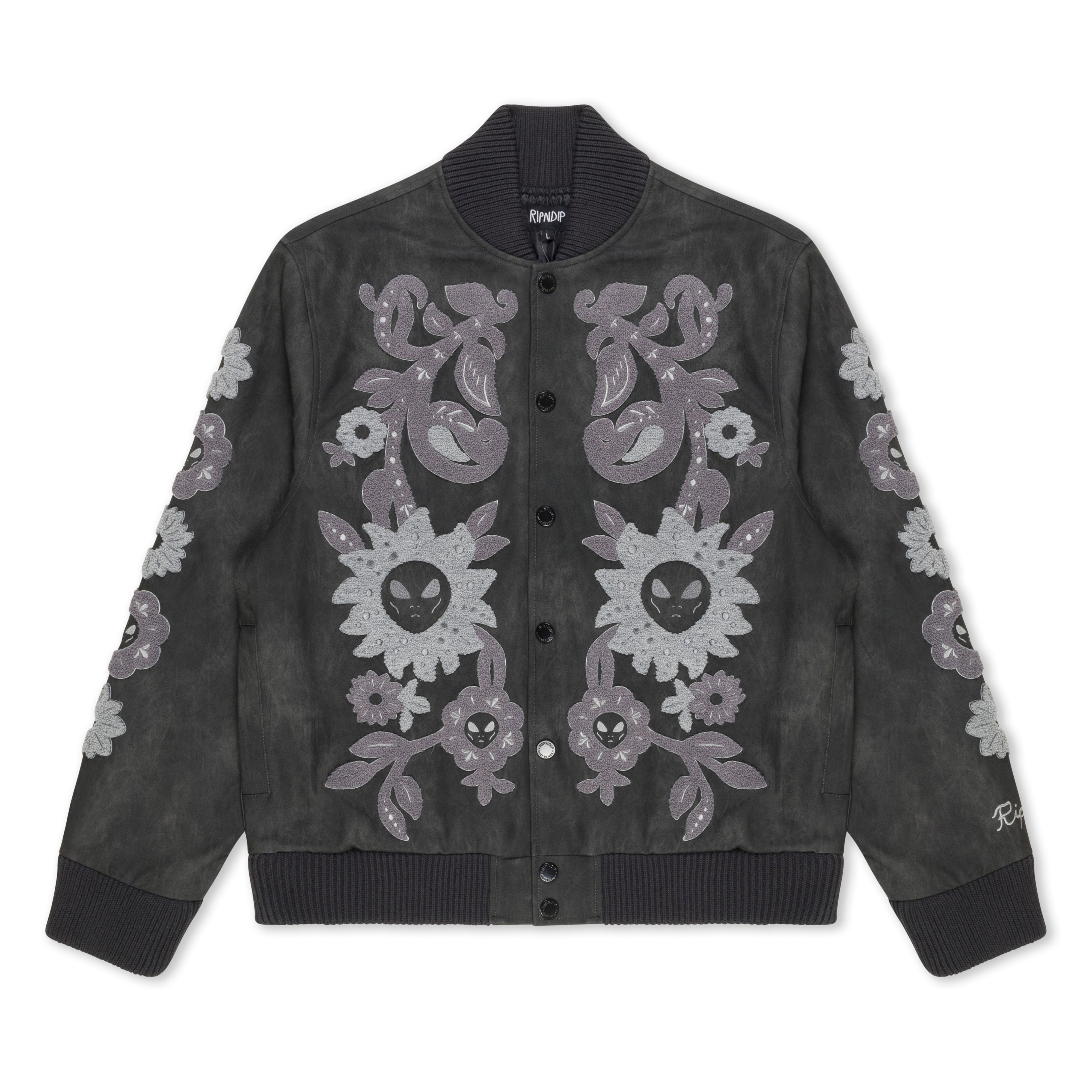  Space Garden Varsity Jacket (Black)、mySite、merchandisen
