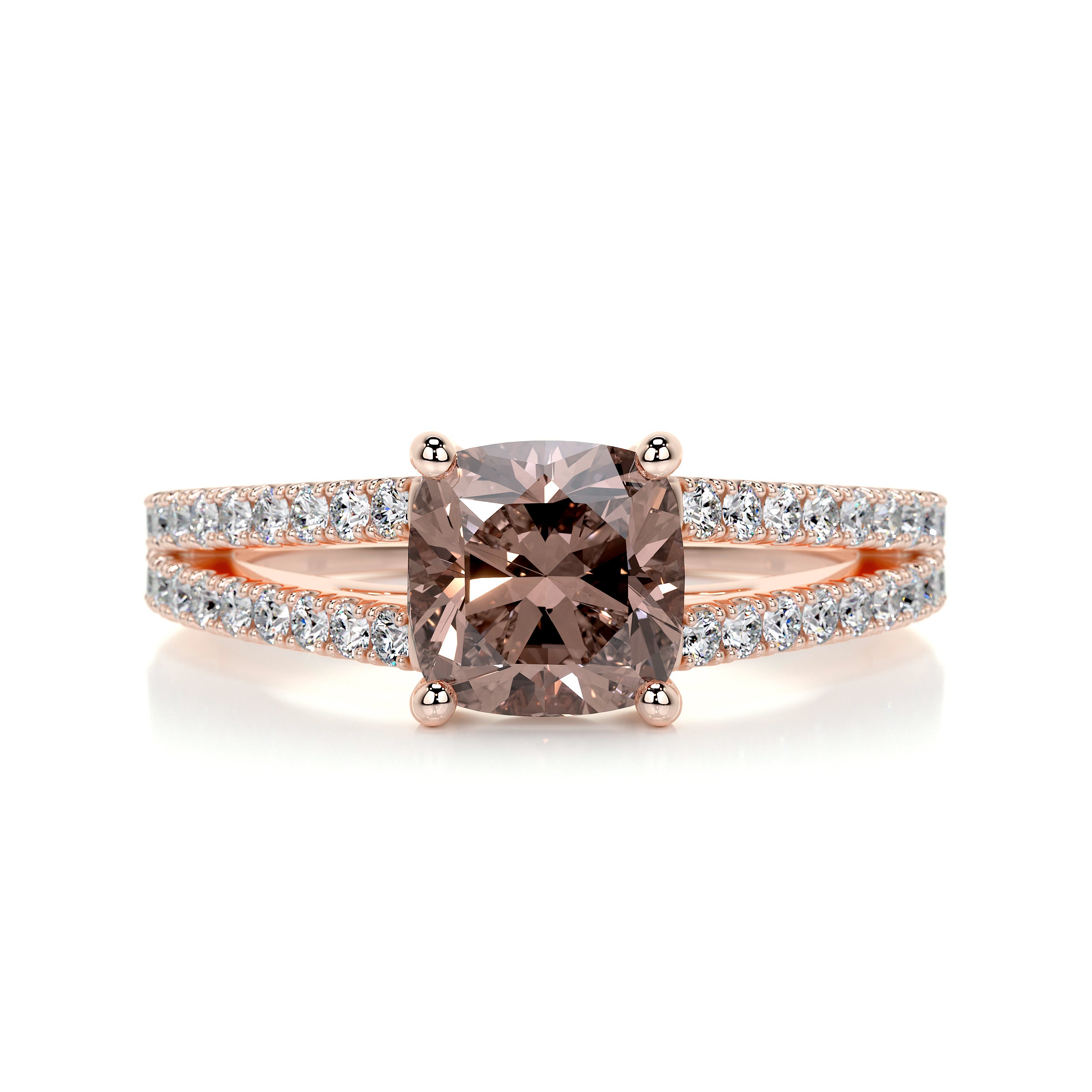 Sadie Champagne Gemstone & Diamonds Ring (2 Carat) -14K Rose Gold、mySite、hinf8tx79