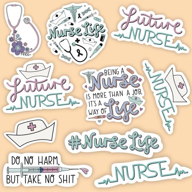  Nurse Sticker 10 Pack、mySite、elrpsem3k
