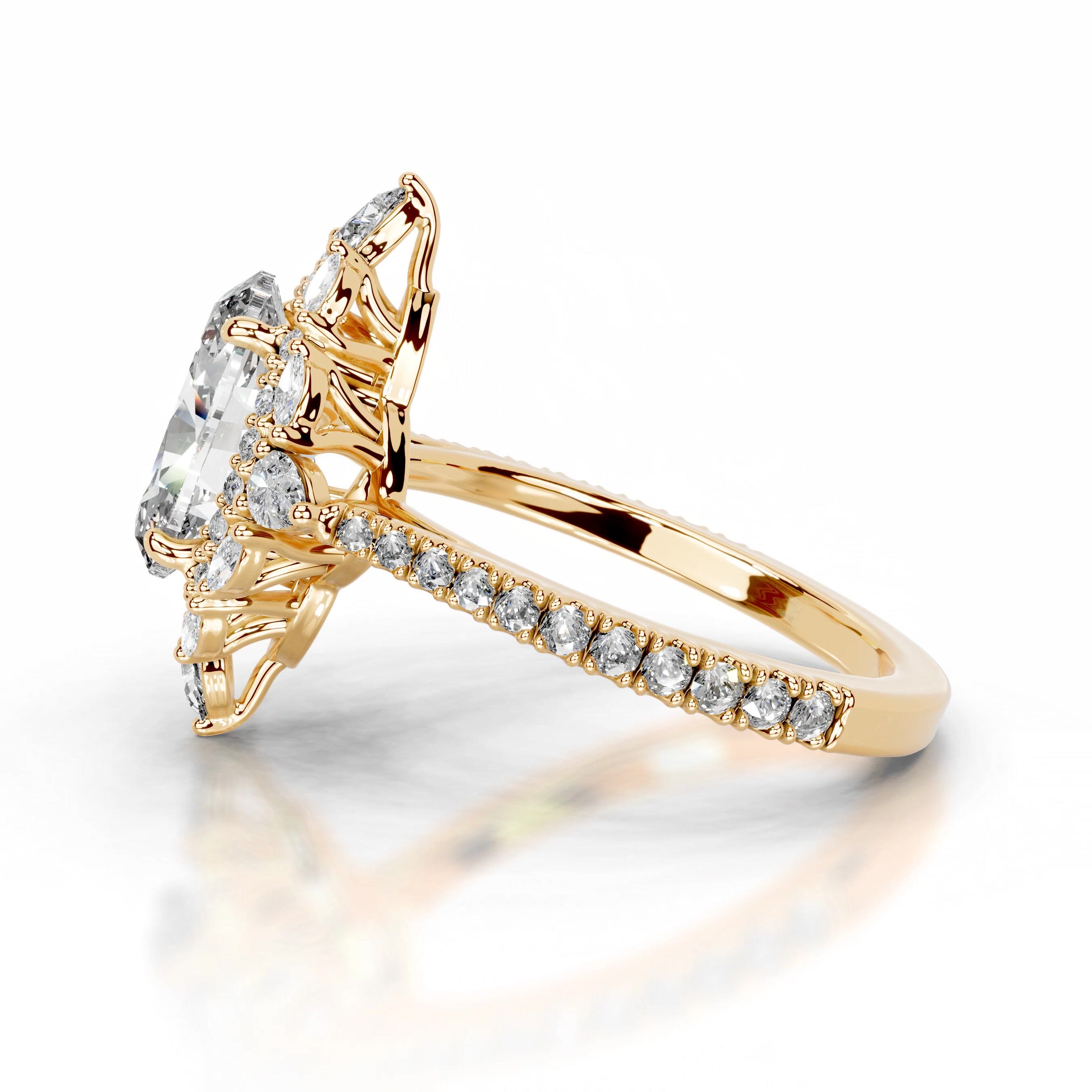 Augustina Diamond Engagement Ring - 18K Yellow Gold、mySite、hinf8tx79