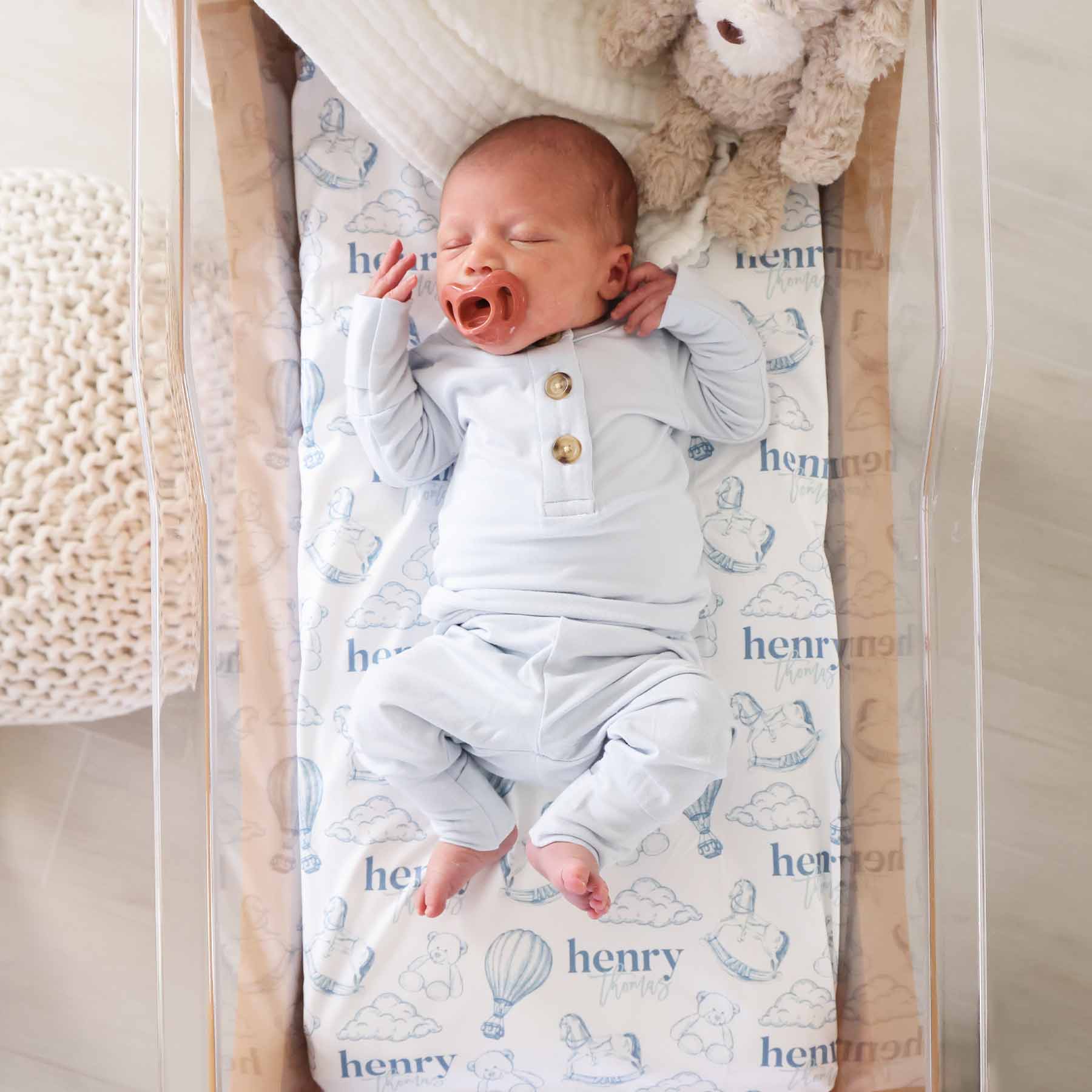  Up In The Clouds Personalized Swaddle Blanket、mySite、layawaytickets