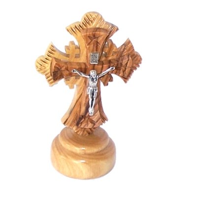  Small quality table two layers Crucifix - Olive wood、mySite、elrpsem3k